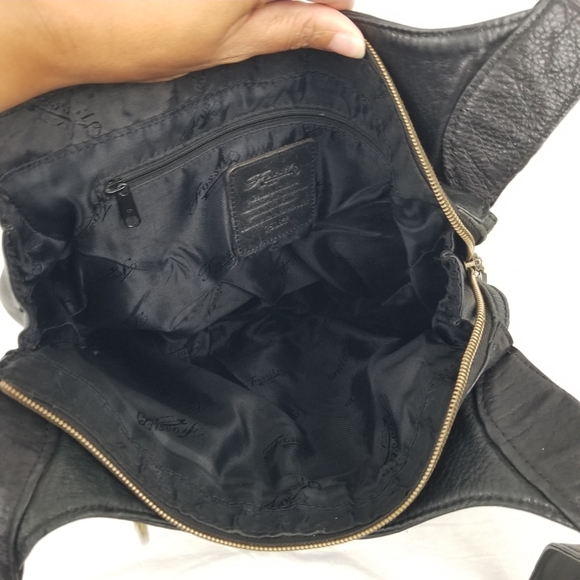 Fossil black shoulder purse genuine leather  #75082 - Picture 15 of 15
